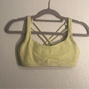 lululemon athletica Yellow lime green sports bra size 6